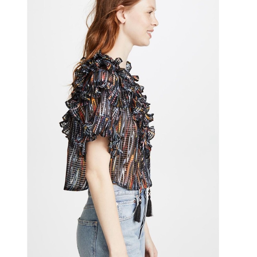 Opening Ceremony Marble Ruffle Top - Picture 3 of 11